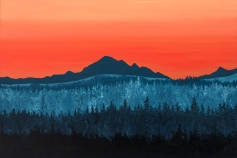 “Mt. Baker” Original acrylic painting on 24x36 canvas, 2017. Inspired by a sunrise photo capture from Extension Road in South Nanaimo, showing Mt. Baker in the far distance against a vivid orange sky. Price of original: $925.00 8x12 Paper print: $28.00 5x7 Art cards: $6.00 Also available in a wide variety of paper or canvas prints. Please message for pricing/shipping details.