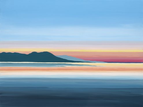 “The Salish Sea” Original acrylic on 30x40 canvas. Inspired by a beautiful sunset evening in Lantzville, on Vancouver Island. 9x12 Paper prints on cotton rag art paper $36.00. 5x7 Art Cards $6.00. Available in a wide variety of sizes on paper or canvas, please message or email for details.